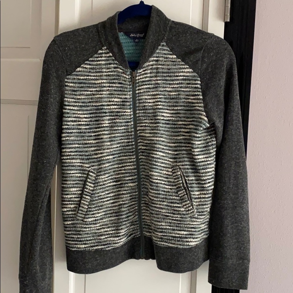 Lucky Brand women’s Bomber grey & blue jacket. - Picture 1 of 6